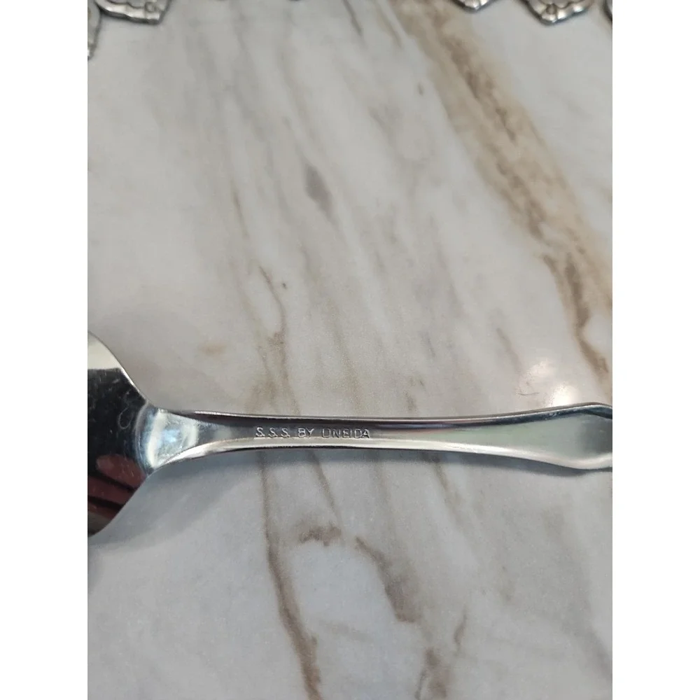 Oneida Stainless Flatware Trinity Burnished SSS Satin Finish Spoons 11 Piece Lot